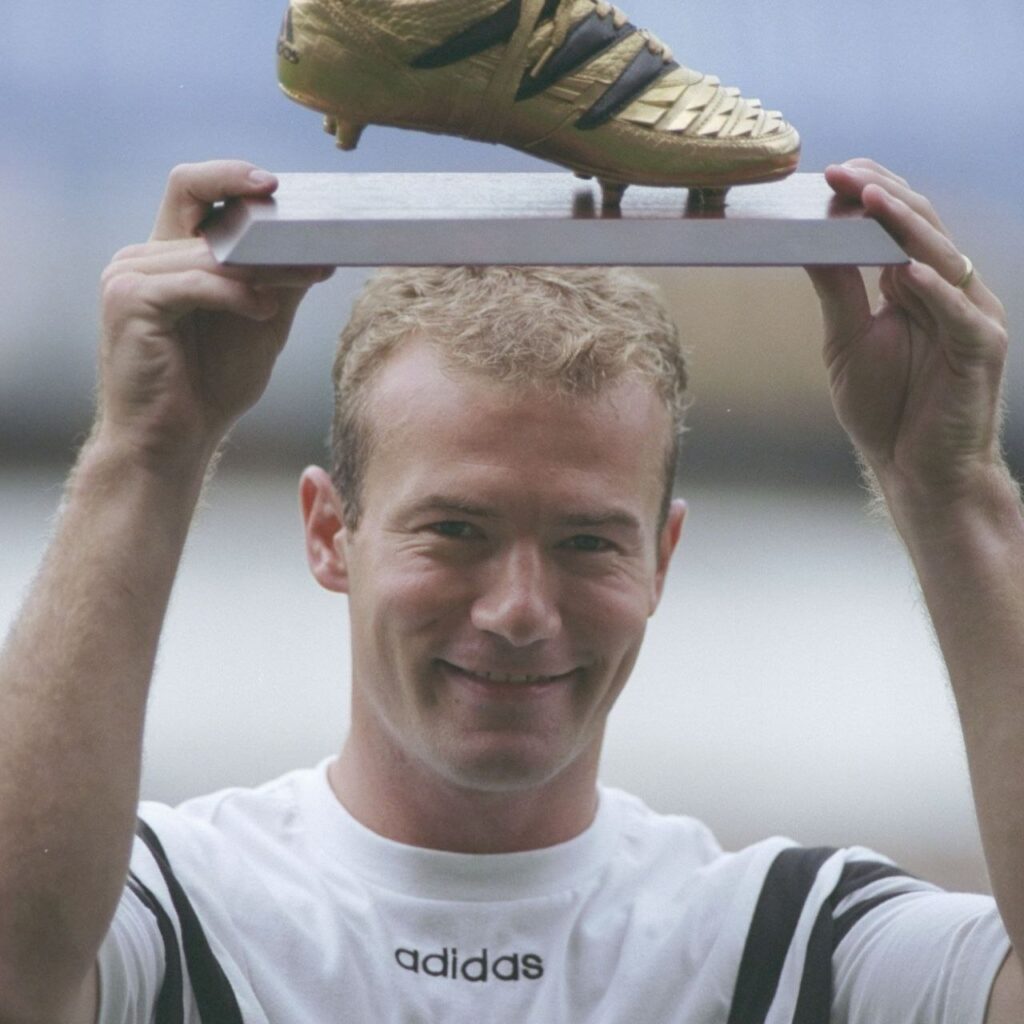 Alan shearer with golden boot