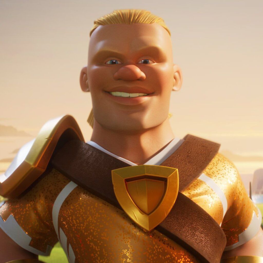 erling haaland becomes a character in clash of clans game
