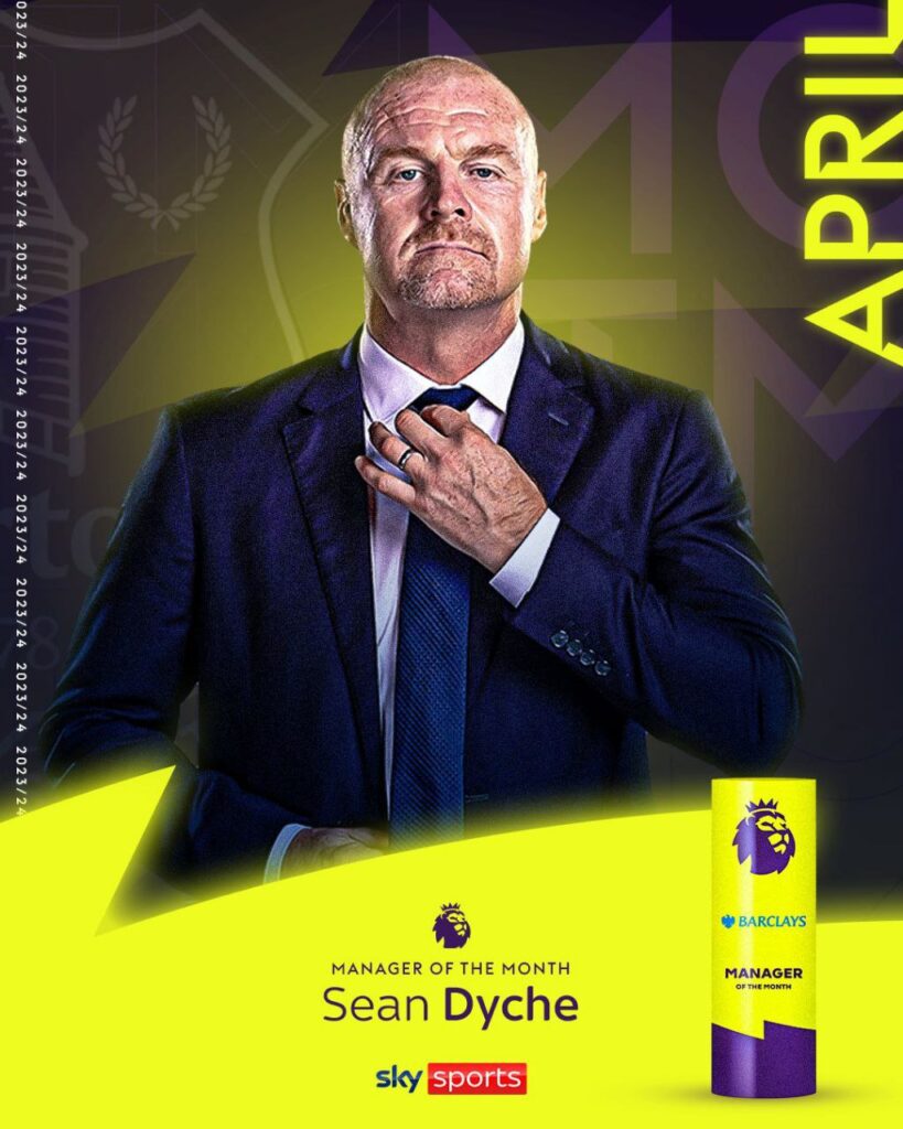 photo of Sean dyche named premier league manager of the month taken from sky sports