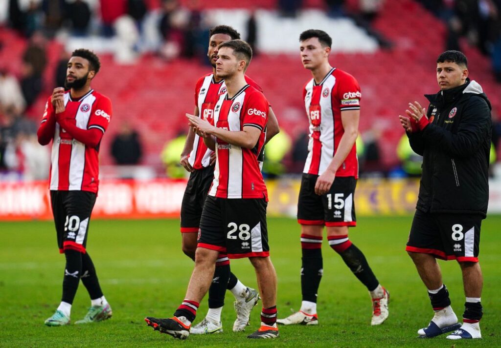 Sheffield United squad in the English premier league